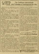 une conférence internationale pour l'extension et l'aménagement des villes. Un concours pour préparer Paris du XXI ème siècle, à suivre et un village est cité en exemple, Pinon dans l'Aisne, un "village modèle" de lotissements. Et à la suite, il n'y a plus de rue de Hambourg