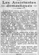 Les assistantes domestiques ou l'industrialisation des services de ménagères