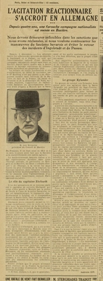 'agitation réactionnaire s'accroit en Allemagne