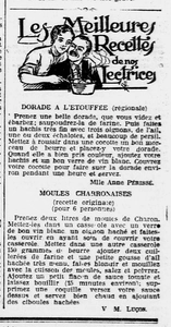 Les meilleurs recettes de nos lectrices : daurade à l'étouffée et moules charronnaises