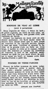 Les meilleurs recettes de nos lectrices : rognons de veau au cidre et pommes de terre farcies