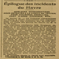 Épilogue des incidents du Havre, le tribunal correctionnel a rendu sa décision