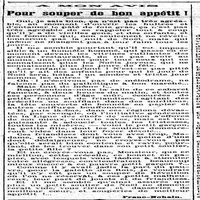 Pour souper de bon appétit, une interpellation sur les excès des réveillons et la tristesse de la pauvreté