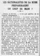Les nationalistes allemands prépareraient un coup de main ? l'association Hitler a montré à Munich qu'elle pouvait, en quelques heures, mobiliser 30000 hommes