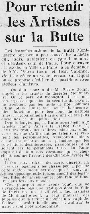 la Butte Montmartre et les artistes 1