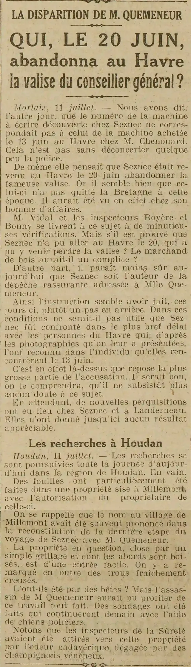 disparition de Quémeneur