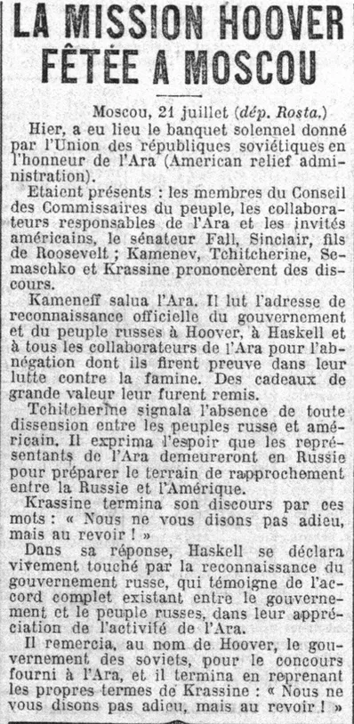 mission Hoover à Moscou