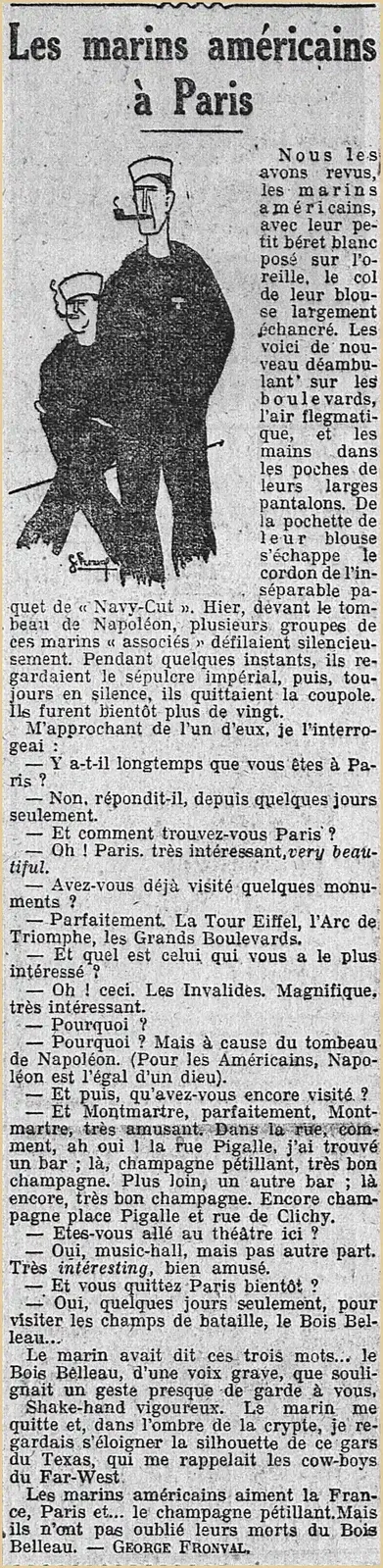 marins Américains à Paris