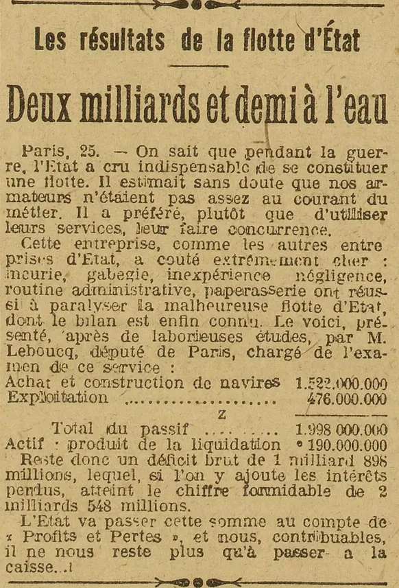 AzA Le Grand écho du Nord 01 pertes financières marine 1