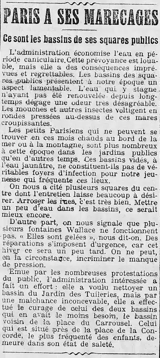 Paris et ses marécages